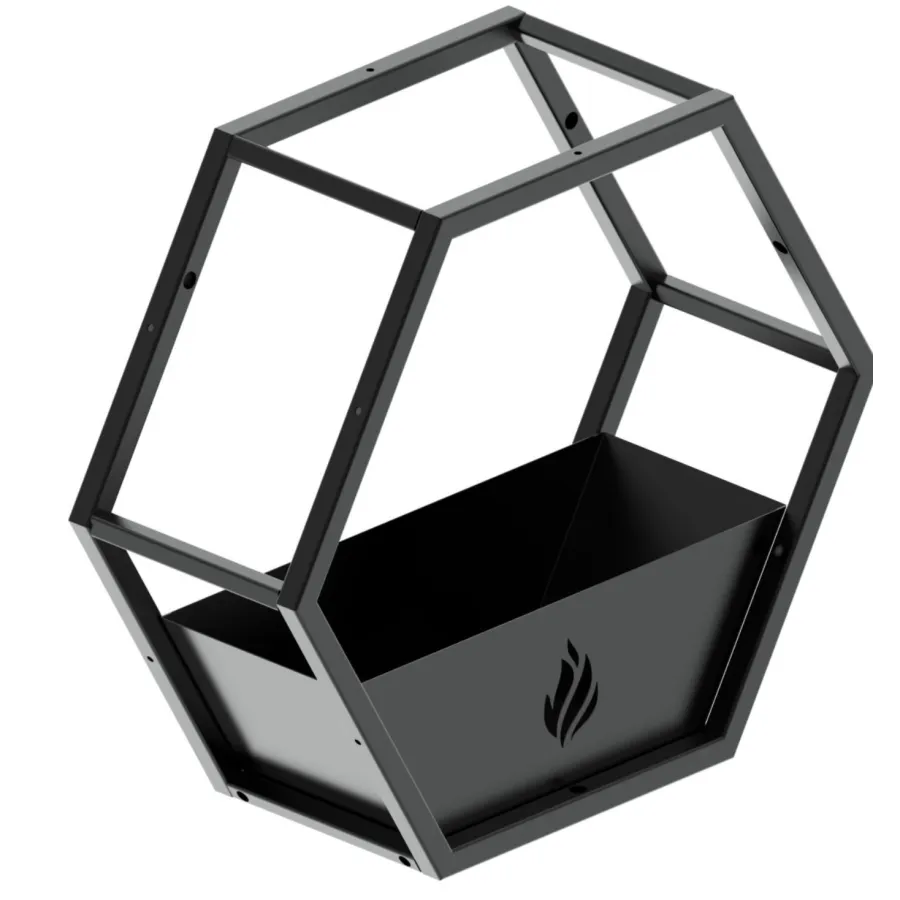 Hitze Stojak na drewno wiszący płomień / HEXAGON FLAME