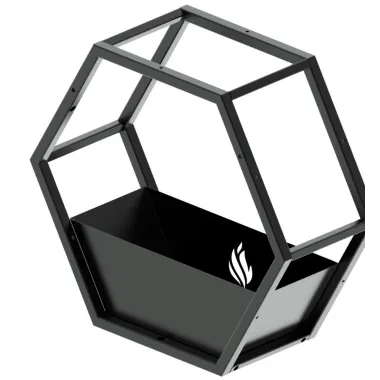 Hitze Stojak na drewno wiszący płomień / HEXAGON FLAME