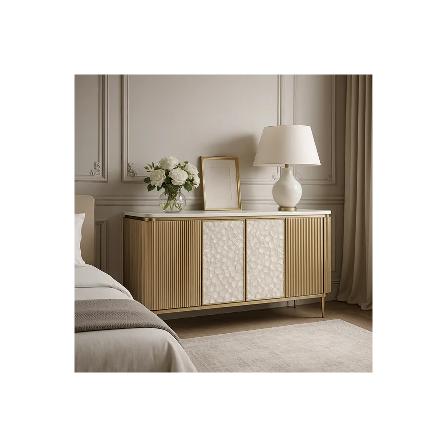 Livin Hill STILIG ST909 Komoda perłowe złoto 160 x 90 x 40cm / ST909