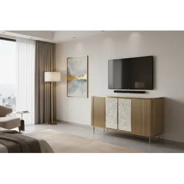 Livin Hill STILIG ST909 Komoda perłowe złoto 160 x 90 x 40cm / ST909