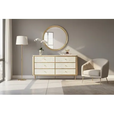 Livin Hill STILIG ST910 Komoda perłowe złoto 160 x 90 x 40cm / ST910