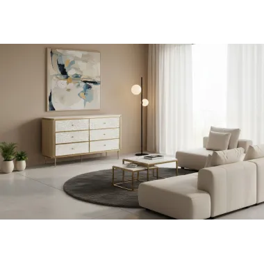 Livin Hill STILIG ST910 Komoda perłowe złoto 160 x 90 x 40cm / ST910