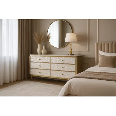 Livin Hill STILIG ST910 Komoda perłowe złoto 160 x 90 x 40cm / ST910