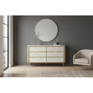 Livin Hill STILIG ST910 Komoda perłowe złoto 160 x 90 x 40cm / ST910