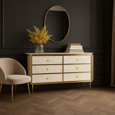 Livin Hill STILIG ST910 Komoda perłowe złoto 160 x 90 x 40cm / ST910