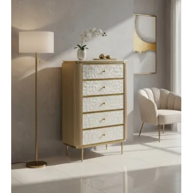 Livin Hill STILIG ST911 Komoda perłowe złoto 80 x 120 x 40cm / ST911