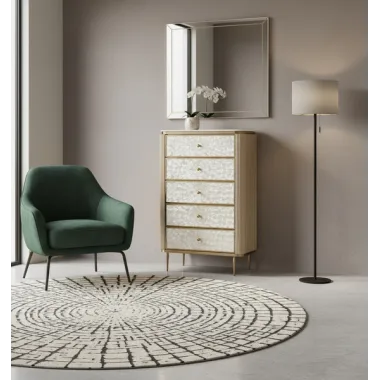 Livin Hill STILIG ST911 Komoda perłowe złoto 80 x 120 x 40cm / ST911