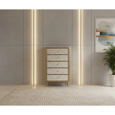 Livin Hill STILIG ST911 Komoda perłowe złoto 80 x 120 x 40cm / ST911