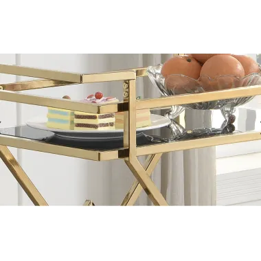 WOHNLING Wózek barowy złota rama 65 x 80 x 40cm / WL7.335