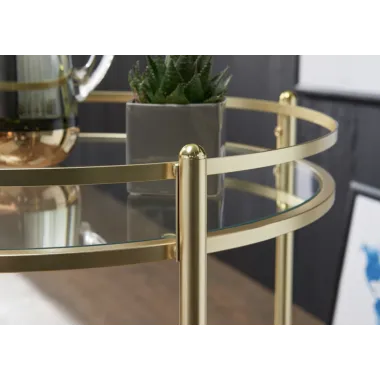 WOHNLING Wózek barowy złota rama Ø 57cm / WL5.792