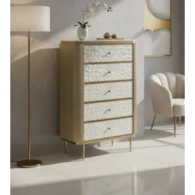 Livin Hill STILIG ST911 Komoda perłowe złoto 80 x 120 x 40cm / ST911