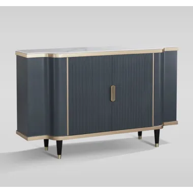 Livin Hill Stilig ST317 Komoda grafitowa marmurowy blat MDF 150 x 92 x 40cm