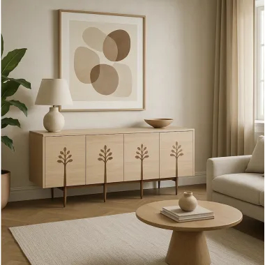 ST307 Komoda optyka białego dębu 180 x 76 x 40cm