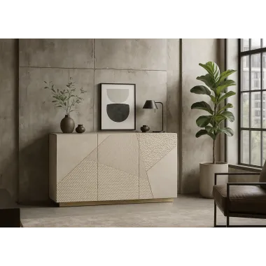 Livin Hill Stilig ST801 Komoda szampańskie złoto 3D 150 x 86 x 40cm