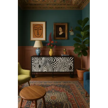 Livin Hill Stilig ST011 Komoda czarno biała MDF 183 x 90 x 40cm