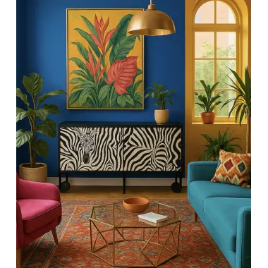 Livin Hill Stilig ST011 Komoda czarno biała MDF 183 x 90 x 40cm