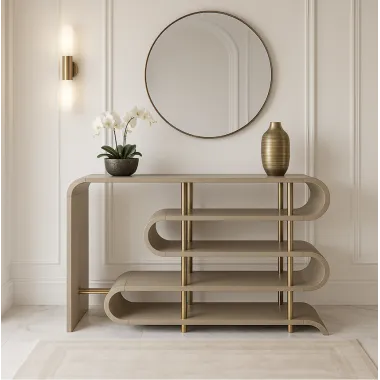 Livin Hill Stilig ST962 Konsola MDF złota rama 122 x 81 x 36cm