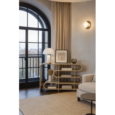 Livin Hill Stilig ST962 Konsola MDF złota rama 122 x 81 x 36cm