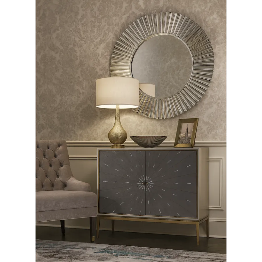 Livin Hill Stilig ST012 Komoda szara złote akcenty 100 x 90 x 40cm