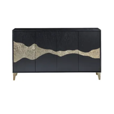 Livin Hill Stilig ST374 Komoda czarny złoty element MDF 150 x 86 x 40cm