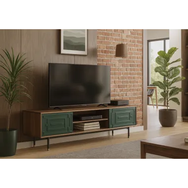 Livin Hill Stilig ST153 Komoda RTV miętowo-zielony MDF 200 x 55 x 40cm