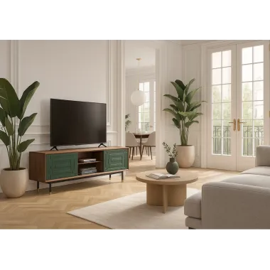 Livin Hill Stilig ST153 Komoda RTV miętowo-zielony MDF 200 x 55 x 40cm