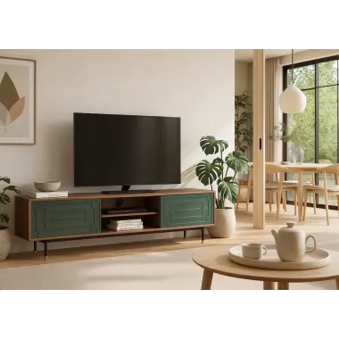 Livin Hill Stilig ST153 Komoda RTV miętowo-zielony MDF 200 x 55 x 40cm