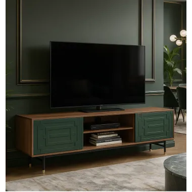 Livin Hill Stilig ST153 Komoda RTV miętowo-zielony MDF 200 x 55 x 40cm