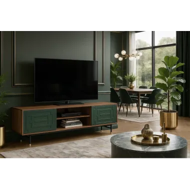 Livin Hill Stilig ST153 Komoda RTV miętowo-zielony MDF 200 x 55 x 40cm