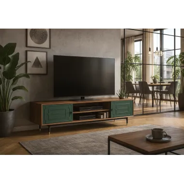 Livin Hill Stilig ST153 Komoda RTV miętowo-zielony MDF 200 x 55 x 40cm