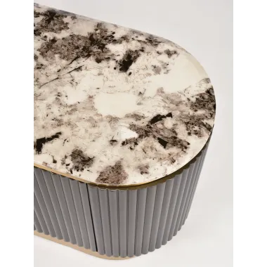 Livin Hill Stilig ST916 Komoda RTV grafitowy marmur MDF 200 x 50 x 40cm