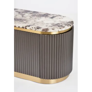 Livin Hill Stilig ST916 Komoda RTV grafitowy marmur MDF 200 x 50 x 40cm