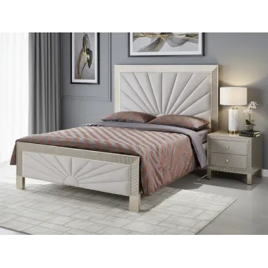 Livin Hill Zestaw Stilig Bedroom ST900Q Łóżko tapicerowane 160cm + 2 szafki nocne ST901