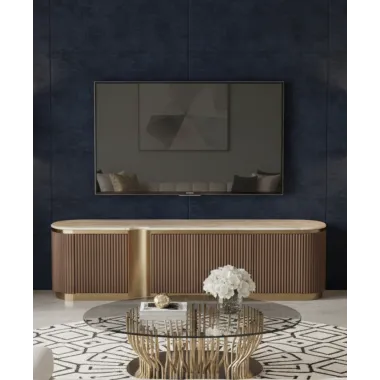 Livin Hill Stilig ST916D Komoda RTV orzech włoski 200 x 50 x 40cm