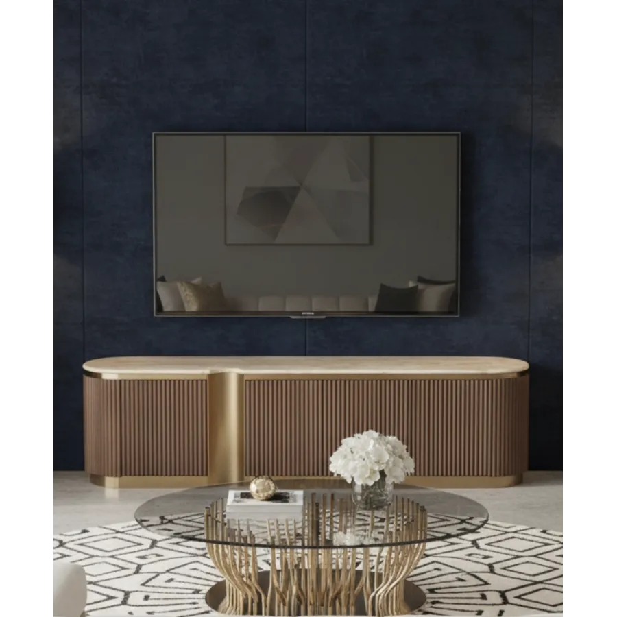 Livin Hill Stilig ST916D Komoda RTV orzech włoski 200 x 50 x 40cm