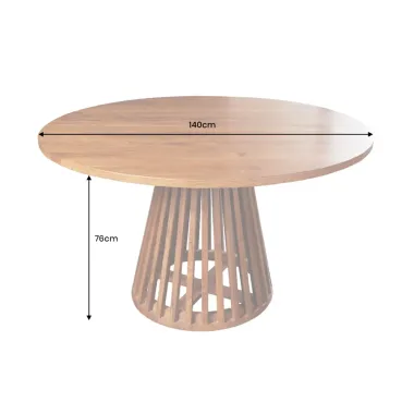 Invicta Stół do jadalni MAISON JADE akacja Ø 140cm / 44820