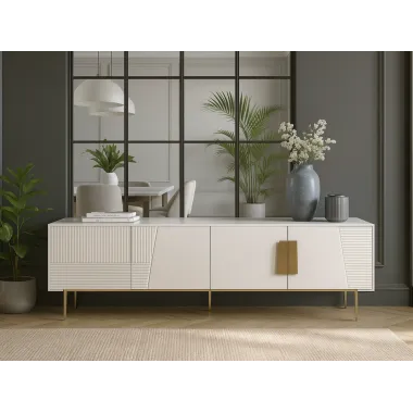 Livin Hill Stilig ST101A Komoda RTV biała MDF 200 x 60 x 40cm