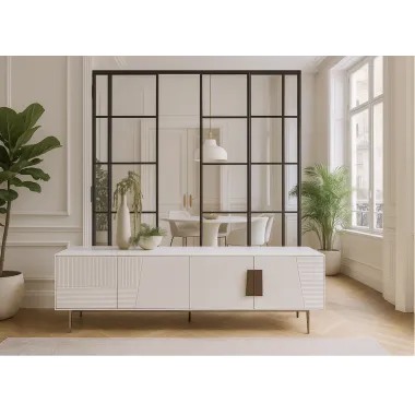 Livin Hill Stilig ST101A Komoda RTV biała MDF 200 x 60 x 40cm