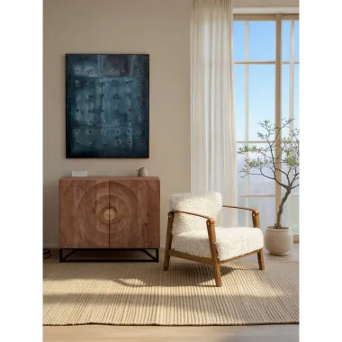 Kare Komoda MADEIRA HELL GOLDEN SUNSET jasnobrązowe mango 100 x 90 x 45cm /  70981