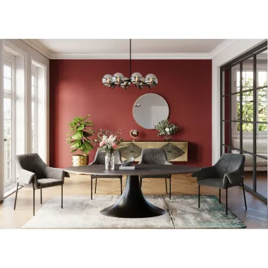 Kare Stół do jadalni GRANDE POSSIBILITA blat marmur 220 x 73 x 120cm / 85735