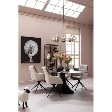 Kare Stół do jadalni GRANDE POSSIBILITA blat marmur 220 x 73 x 120cm / 85735