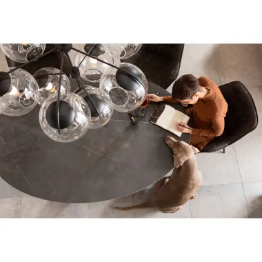 Kare Stół do jadalni GRANDE POSSIBILITA czarny 180 x 75 x 120cm / 85735