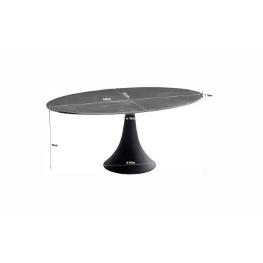 Kare Stół do jadalni GRANDE POSSIBILITA czarny 180 x 75 x 120cm / 85735