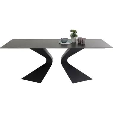 Kare Stół do jadalni GLORIA ceramiczny czarny 200 x 75 x 100cm / 85817