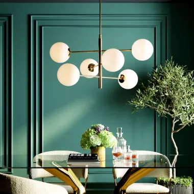 Kare Stół do jadalni GLORIA Złoty 200 x 75 x 100cm / 81543