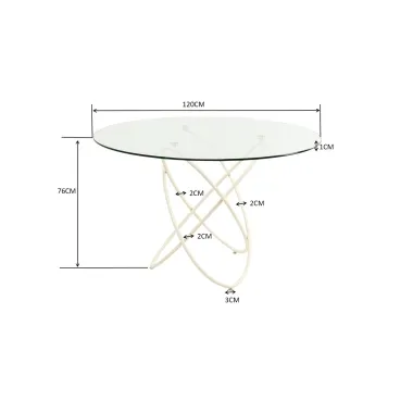 Kare Stół do jadalni MOLEKULAR greige Ø 120cm / 70727