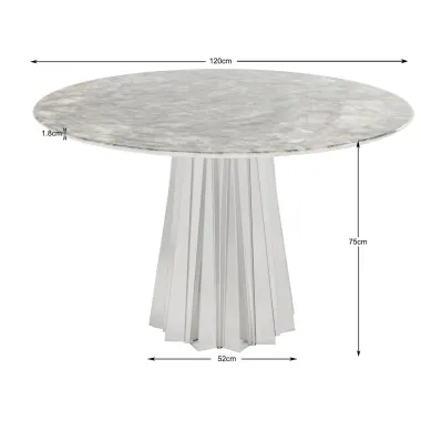 Kare Stół do jadalni AMORA STONE Ø 120cm / 70583