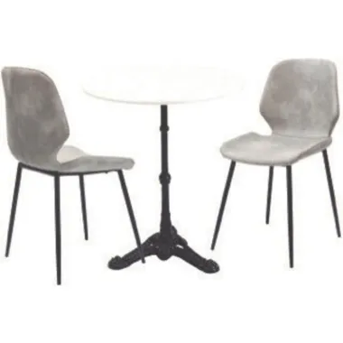 Kare Zestaw Bistro ROSALIE szaro (3 szt) 65 x 82 x 65cm / 47432