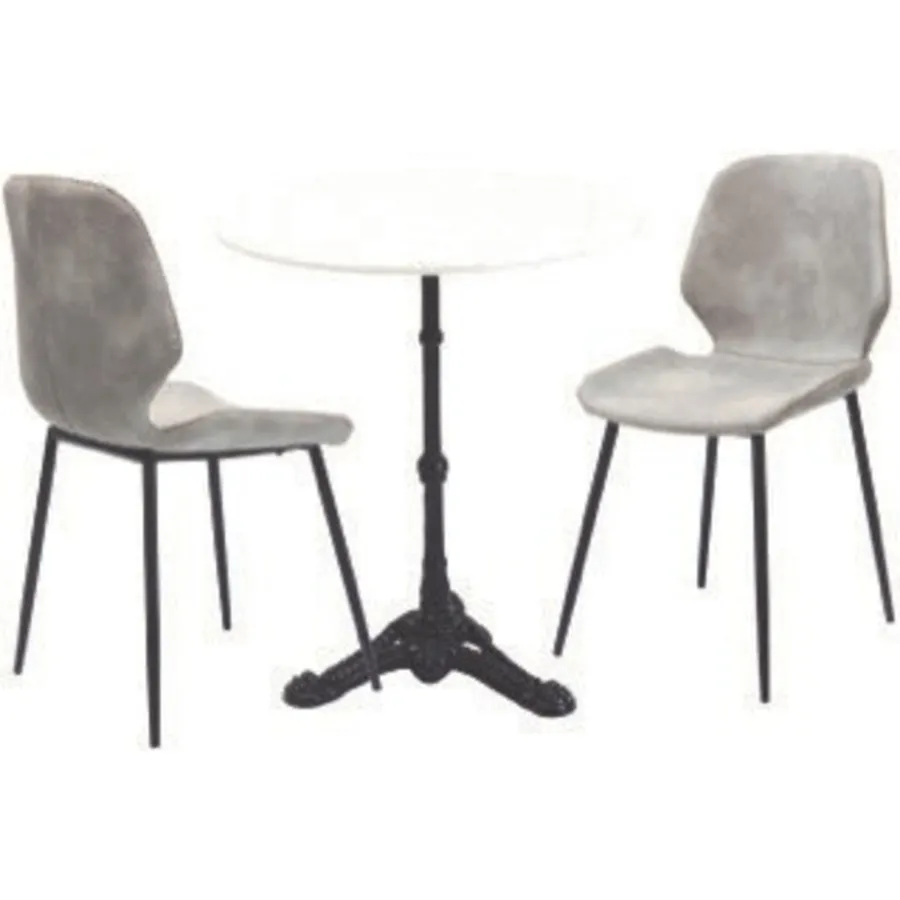 Kare Zestaw Bistro ROSALIE szaro (3 szt) 65 x 82 x 65cm / 47432