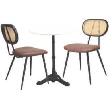 Kare Zestaw Bistro ROSALIE szaro (3 szt) 65 x 82 x 65cm / 47432